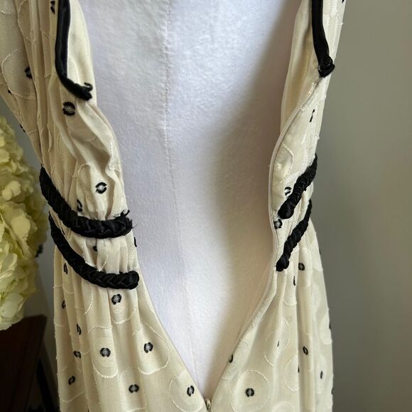 Adrianna Papell Cream Midi Sundress with Scoop Neck - Picture 4 of 5